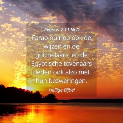 Picture 04 - Exodus 7:11 NLD - Farao nu riep ook de wijzen en de guichelaars; en - Bible Verse Picture