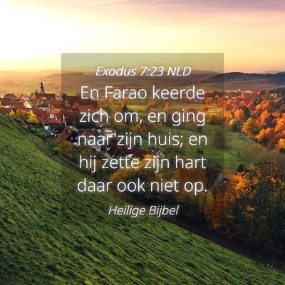Picture 04 - Exodus 7:23 NLD - En Farao keerde zich om, en ging naar zijn huis; - Bible Verse Picture