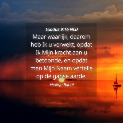 Picture 04 - Exodus 9:16 NLD - Maar waarlijk, daarom heb Ik u verwekt, opdat Ik - Bible Verse Picture