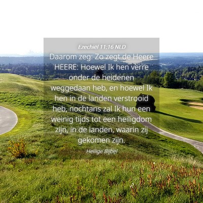 Picture 04 - Ezechiël 11:16 NLD - Daarom zeg: Zo zegt de Heere HEERE: Hoewel Ik hen - Bible Verse Picture
