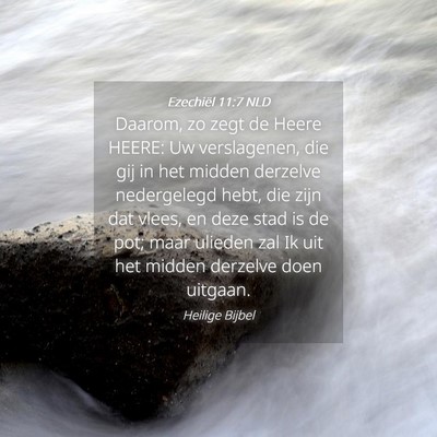 Picture 04 - Ezechiël 11:7 NLD - Daarom, zo zegt de Heere HEERE: Uw verslagenen, - Bible Verse Picture
