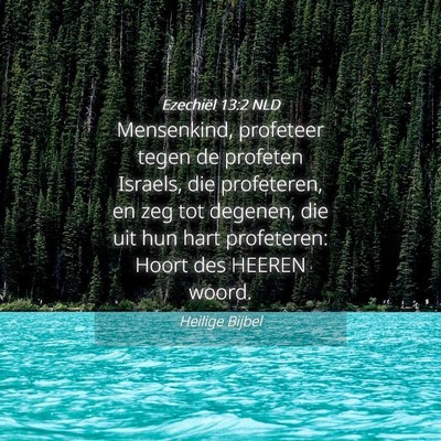 Picture 04 - Ezechiël 13:2 NLD - Mensenkind, profeteer tegen de profeten Israels, - Bible Verse Picture