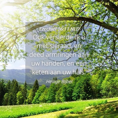 Picture 04 - Ezechiël 16:11 NLD - Ook versierde Ik u met sieraad, en deed armringen - Bible Verse Picture