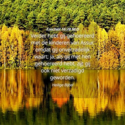 Picture 04 - Ezechiël 16:28 NLD - Verder hebt gij gehoereerd met de kinderen van - Bible Verse Picture
