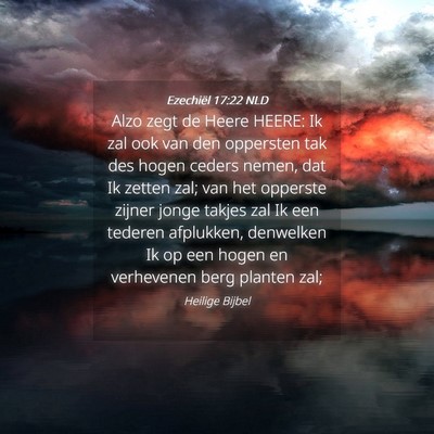 Picture 04 - Ezechiël 17:22 NLD - Alzo zegt de Heere HEERE: Ik zal ook van den - Bible Verse Picture