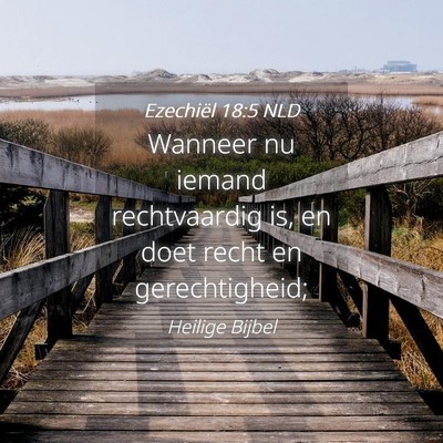 Picture 04 - Ezechiël 18:5 NLD - Wanneer nu iemand rechtvaardig is, en doet recht - Bible Verse Picture