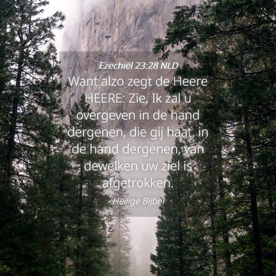 Picture 04 - Ezechiël 23:28 NLD - Want alzo zegt de Heere HEERE: Zie, Ik zal u - Bible Verse Picture