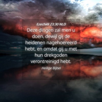 Picture 04 - Ezechiël 23:30 NLD - Deze dingen zal men u doen, dewijl gij de - Bible Verse Picture