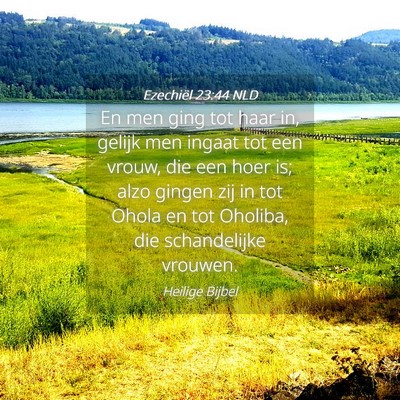 Picture 04 - Ezechiël 23:44 NLD - En men ging tot haar in, gelijk men ingaat tot - Bible Verse Picture