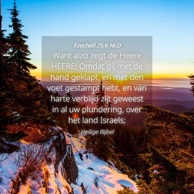 Picture 04 - Ezechiël 25:6 NLD - Want alzo zegt de Heere HEERE: Omdat gij met de - Bible Verse Picture