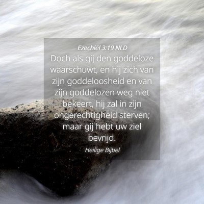 Picture 04 - Ezechiël 3:19 NLD - Doch als gij den goddeloze waarschuwt, en hij - Bible Verse Picture