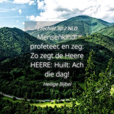 Picture 04 - Ezechiël 30:2 NLD - Mensenkind! profeteer, en zeg: Zo zegt de Heere - Bible Verse Picture