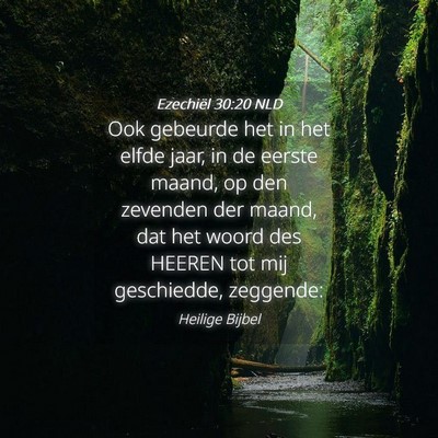 Picture 04 - Ezechiël 30:20 NLD - Ook gebeurde het in het elfde jaar, in de eerste - Bible Verse Picture