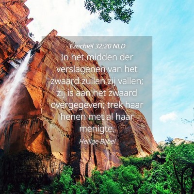 Picture 04 - Ezechiël 32:20 NLD - In het midden der verslagenen van het zwaard - Bible Verse Picture