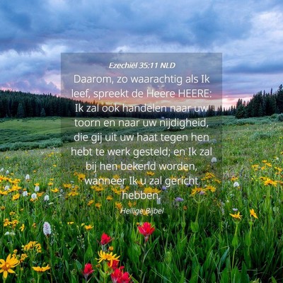 Picture 04 - Ezechiël 35:11 NLD - Daarom, zo waarachtig als Ik leef, spreekt de - Bible Verse Picture