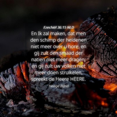 Picture 04 - Ezechiël 36:15 NLD - En Ik zal maken, dat men den schimp der heidenen - Bible Verse Picture