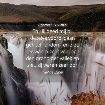Picture 04 - Ezechiël 37:2 NLD - En Hij deed mij bij dezelve voorbijgaan geheel - Bible Verse Picture