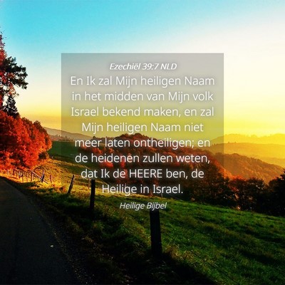 Picture 04 - Ezechiël 39:7 NLD - En Ik zal Mijn heiligen Naam in het midden van - Bible Verse Picture