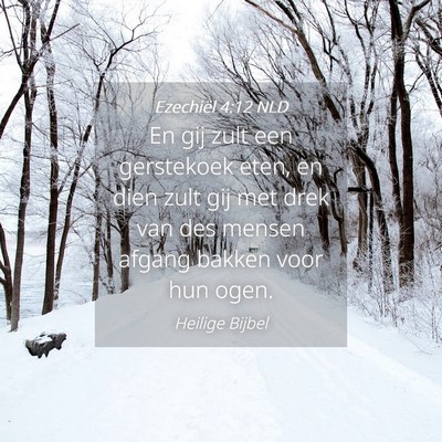 Picture 04 - Ezechiël 4:12 NLD - En gij zult een gerstekoek eten, en dien zult gij - Bible Verse Picture
