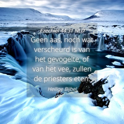Picture 04 - Ezechiël 44:31 NLD - Geen aas, noch wat verscheurd is van het - Bible Verse Picture