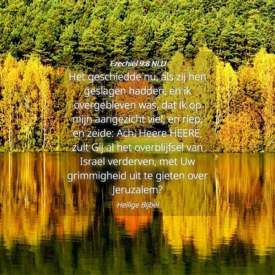 Picture 04 - Ezechiël 9:8 NLD - Het geschiedde nu, als zij hen geslagen hadden, - Bible Verse Picture