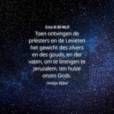 Picture 04 - Ezra 8:30 NLD - Toen ontvingen de priesters en de Levieten het - Bible Verse Picture