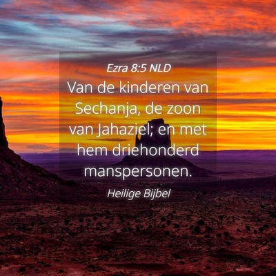Picture 04 - Ezra 8:5 NLD - Van de kinderen van Sechanja, de zoon van - Bible Verse Picture