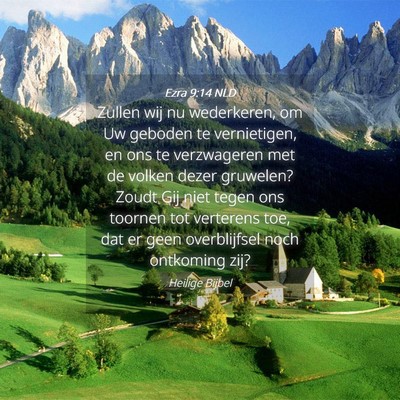 Picture 04 - Ezra 9:14 NLD - Zullen wij nu wederkeren, om Uw geboden te - Bible Verse Picture