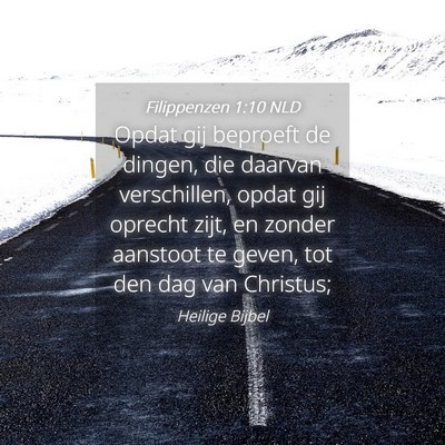 Picture 04 - Filippenzen 1:10 NLD - Opdat gij beproeft de dingen, die daarvan - Bible Verse Picture