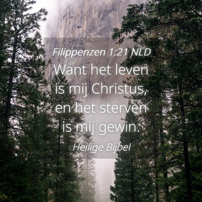 Picture 04 - Filippenzen 1:21 NLD - Want het leven is mij Christus, en het sterven is - Bible Verse Picture