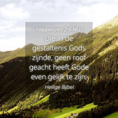 Picture 04 - Filippenzen 2:6 NLD - Die in de gestaltenis Gods zijnde, geen roof - Bible Verse Picture
