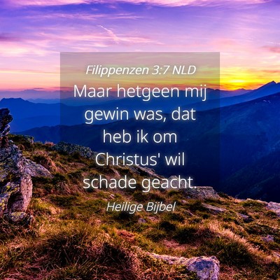 Picture 04 - Filippenzen 3:7 NLD - Maar hetgeen mij gewin was, dat heb ik om - Bible Verse Picture