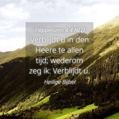 Picture 04 - Filippenzen 4:4 NLD - Verblijdt u in den Heere te allen tijd; wederom - Bible Verse Picture