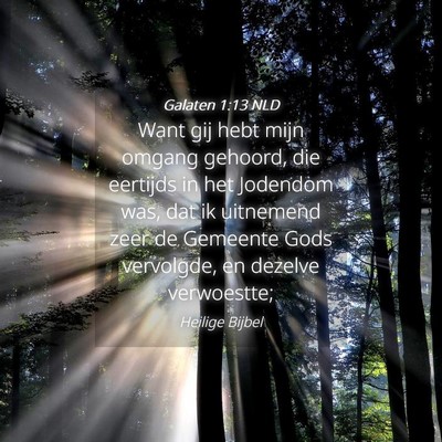 Picture 04 - Galaten 1:13 NLD - Want gij hebt mijn omgang gehoord, die eertijds - Bible Verse Picture
