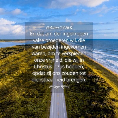 Picture 04 - Galaten 2:4 NLD - En dat om der ingekropen valse broederen wil, die - Bible Verse Picture