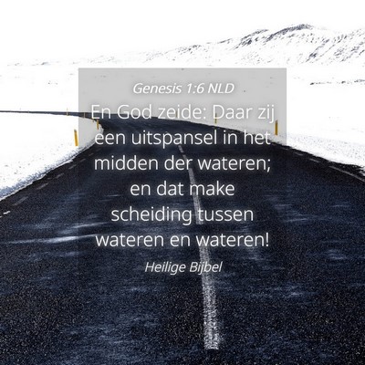 Picture 04 - Genesis 1:6 NLD - En God zeide: Daar zij een uitspansel in het - Bible Verse Picture