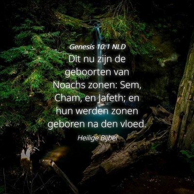 Picture 04 - Genesis 10:1 NLD - Dit nu zijn de geboorten van Noachs zonen: Sem, - Bible Verse Picture
