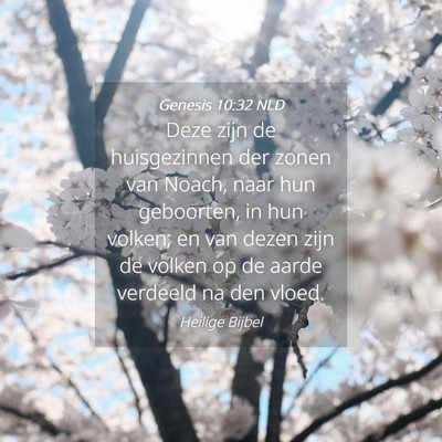 Picture 04 - Genesis 10:32 NLD - Deze zijn de huisgezinnen der zonen van Noach, - Bible Verse Picture
