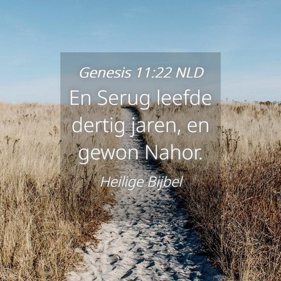 Picture 04 - Genesis 11:22 NLD - En Serug leefde dertig jaren, en gewon - Bible Verse Picture
