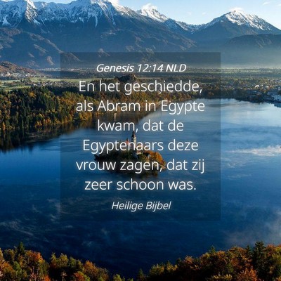 Picture 04 - Genesis 12:14 NLD - En het geschiedde, als Abram in Egypte kwam, dat - Bible Verse Picture