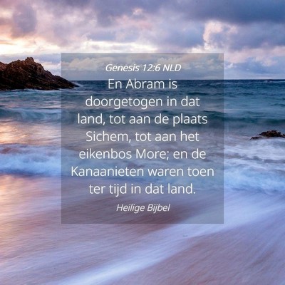Picture 04 - Genesis 12:6 NLD - En Abram is doorgetogen in dat land, tot aan de - Bible Verse Picture