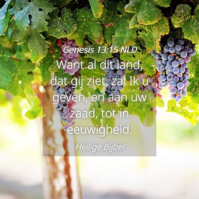 Picture 04 - Genesis 13:15 NLD - Want al dit land, dat gij ziet, zal Ik u geven, - Bible Verse Picture