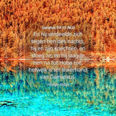 Picture 04 - Genesis 14:15 NLD - En hij verdeelde zich tegen hen des nachts, hij - Bible Verse Picture