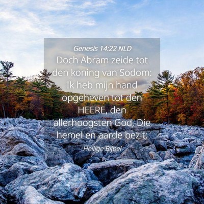 Picture 04 - Genesis 14:22 NLD - Doch Abram zeide tot den koning van Sodom: Ik heb - Bible Verse Picture