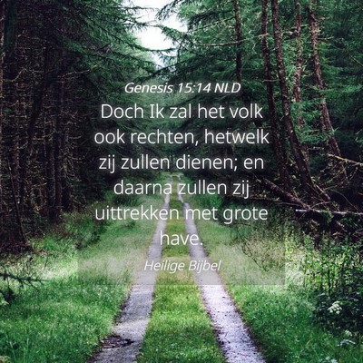 Picture 04 - Genesis 15:14 NLD - Doch Ik zal het volk ook rechten, hetwelk zij - Bible Verse Picture