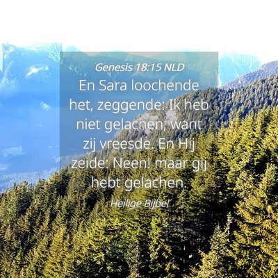 Picture 04 - Genesis 18:15 NLD - En Sara loochende het, zeggende: Ik heb niet - Bible Verse Picture
