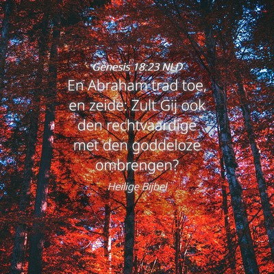 Picture 04 - Genesis 18:23 NLD - En Abraham trad toe, en zeide: Zult Gij ook den - Bible Verse Picture