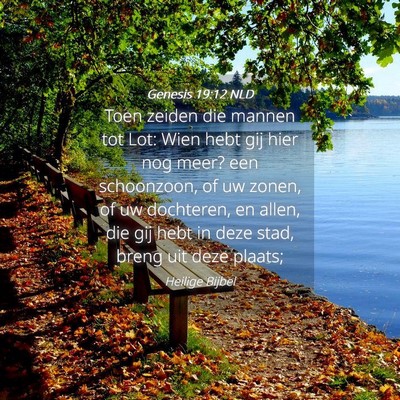 Picture 04 - Genesis 19:12 NLD - Toen zeiden die mannen tot Lot: Wien hebt gij - Bible Verse Picture