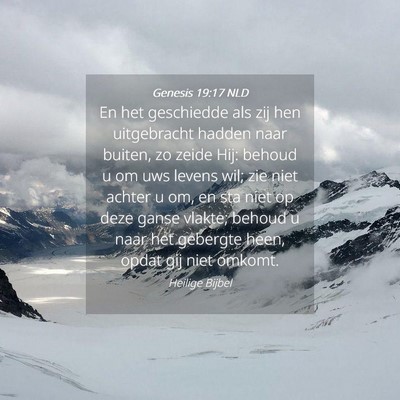 Picture 04 - Genesis 19:17 NLD - En het geschiedde als zij hen uitgebracht hadden - Bible Verse Picture
