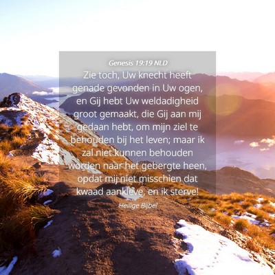 Picture 04 - Genesis 19:19 NLD - Zie toch, Uw knecht heeft genade gevonden in Uw - Bible Verse Picture